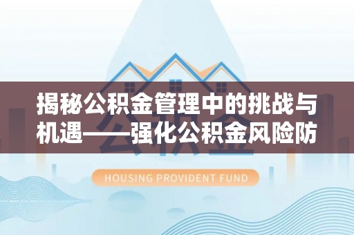 呼玛揭秘公积金管理中的挑战与机遇——强化公积金风险防控的多维策略
