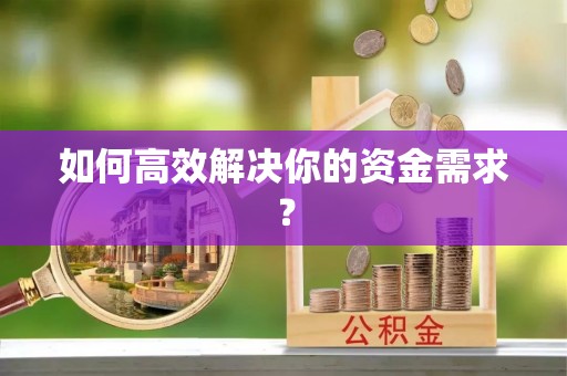 呼玛如何高效解决你的资金需求？