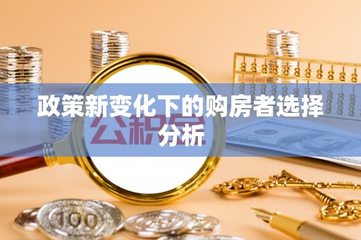 呼玛政策新变化下的购房者选择分析