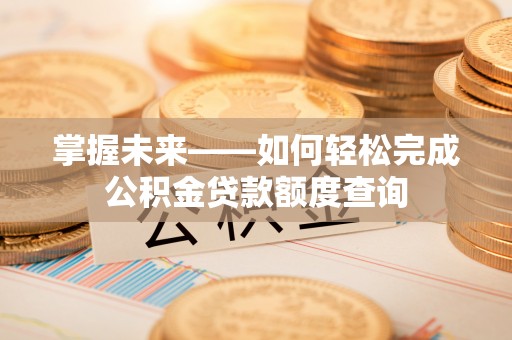 呼玛掌握未来——如何轻松完成公积金贷款额度查询